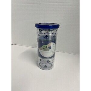 Sleigh Bell Bistro Star Wars Mandalorian Tumbler Cup Lid Straw Grogu Child New